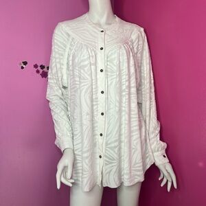 Free People Can't Stop Dreaming White Long Sleeve Tunic Size Small